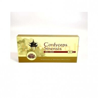 Kordicepsas Kininis skystas, 10 ml x 10 vnt.  Sinensis