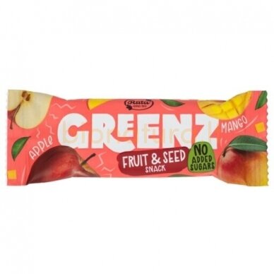 Vaisių ir sėklų užkandis „Greenz mango“, 30 g